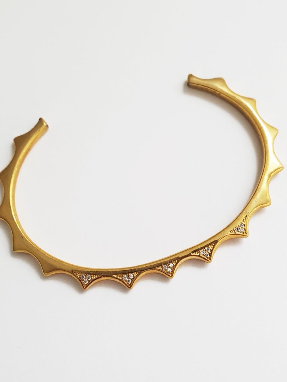 Tai Jewelry Gold Rhinestone Spike Cuff NEW